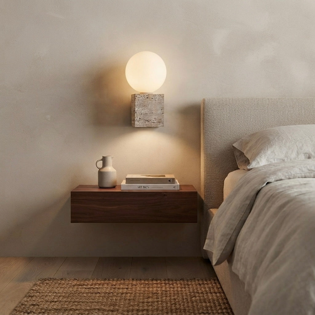 Yoshi, Modern, Stone, Sconce, Zen, Luxury