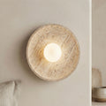 Akane, Japandi, Travertine, Wall Light, Minimalist, Organic