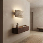 Noriko, Japandi, Travertine, Wall Light, Minimalist, Organic