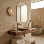 Torobi, Ambient, Minimalist, Wall Light, Travertine, Boutique