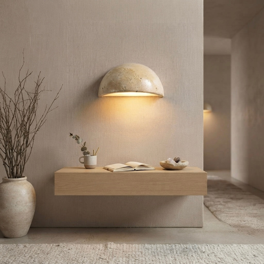 Kairi, Modern, Stone, Sconce, Zen, Luxury