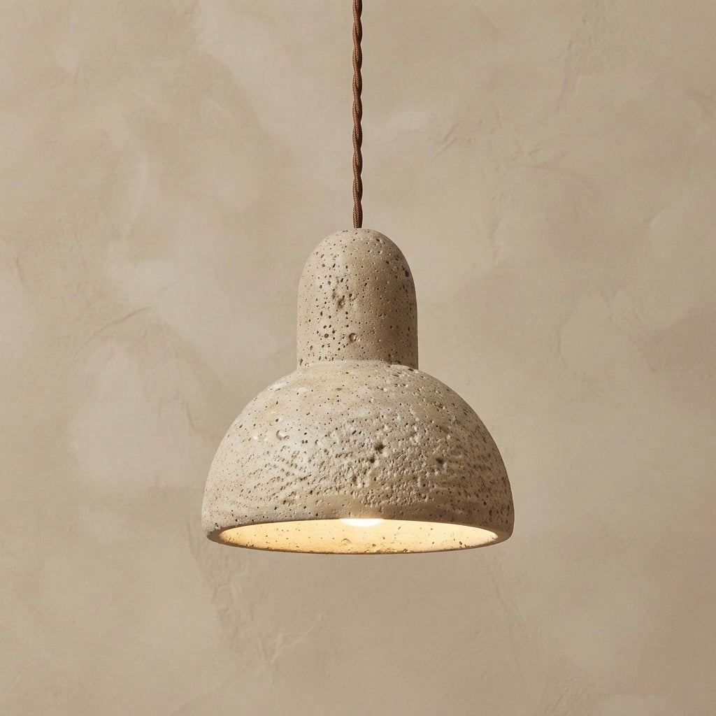 Wabi Cube, Modern, Stone, Hanging Light, Zen, Luxury