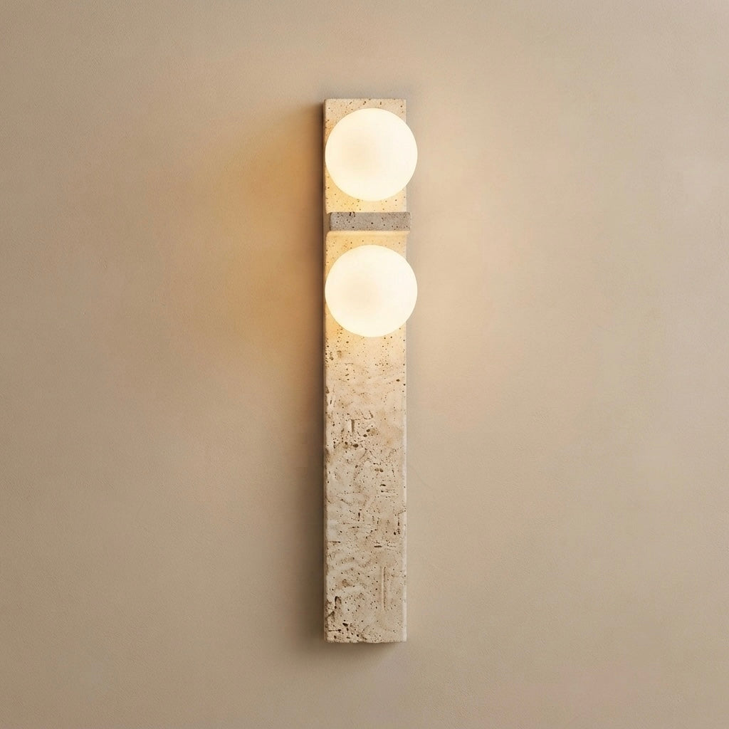Kenji, Architectural, Travertine, Wall Lighting, Contemporary, Earthy