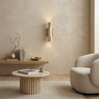 Hinokiya, Japandi, Travertine, Wall Light, Minimalist, Organic