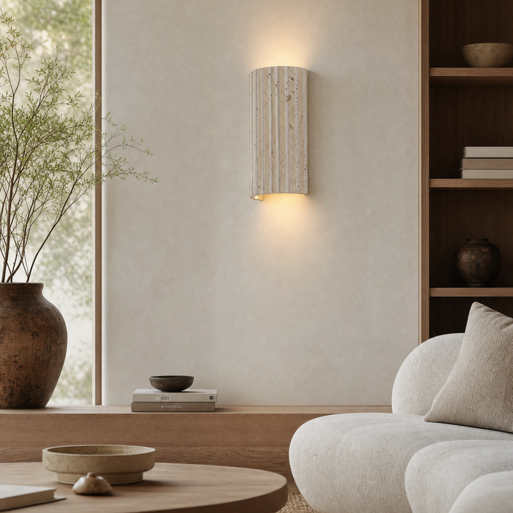 Aura Sconce, Minimalist Organic Sculptural Japandi Warm Glow