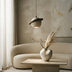 Seijaku Wave, Ambient, Minimalist, Pendant, Travertine, Boutique