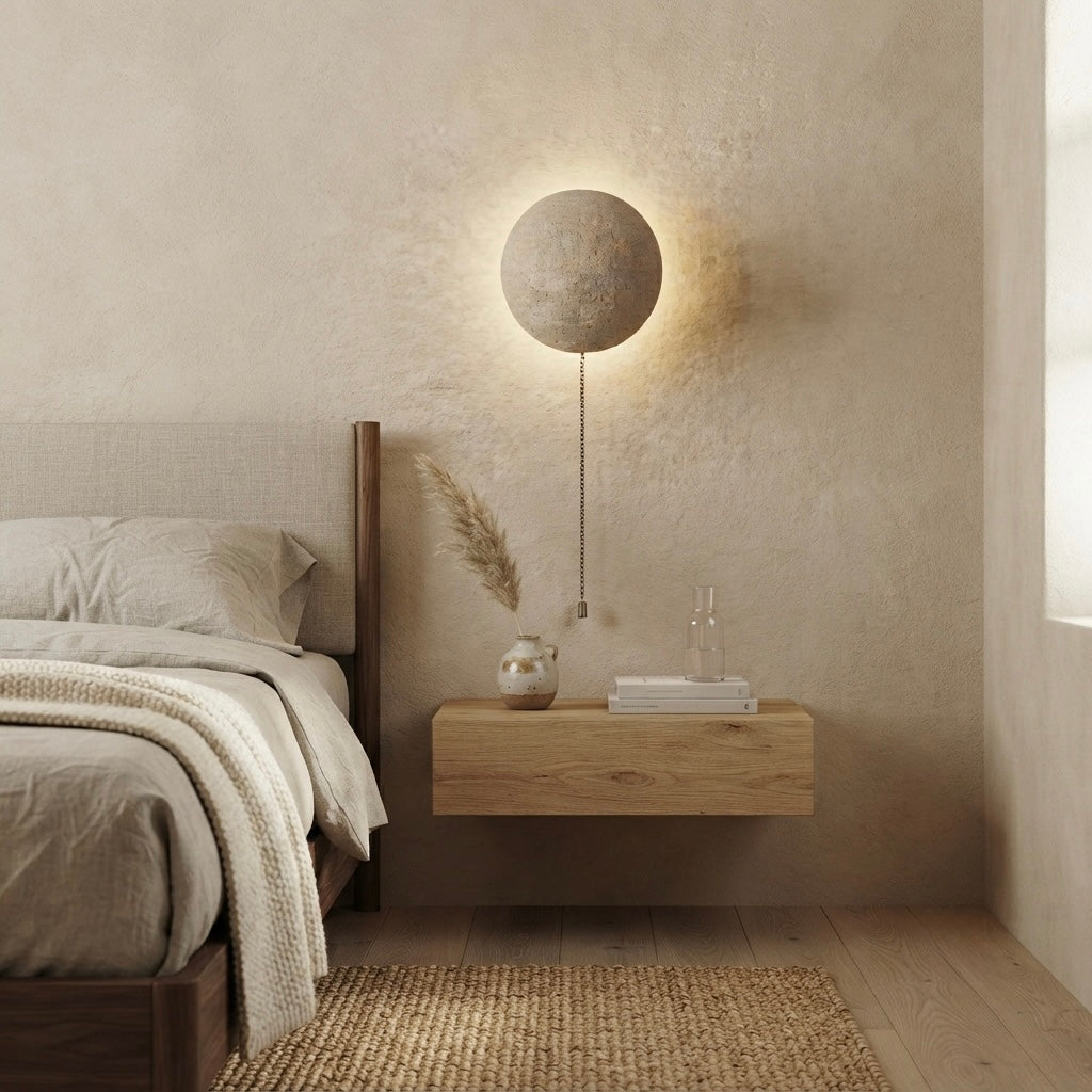 Wabito, Sculptural, Japandi, Sconce, Natural, Stone