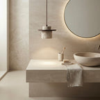 Mizu Bell, Organic, Japandi, Pendant Light, Travertine, Modern