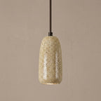 Kintsugi Cylinder, Architectural, Travertine, Pendant, Contemporary, Earthy