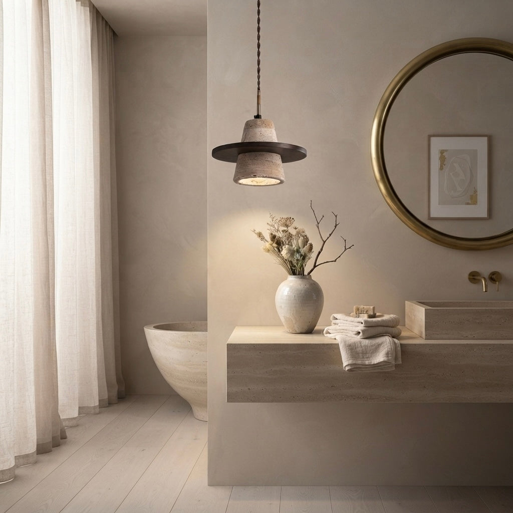 Kanso Orb, Sculptural, Japandi, Lighting, Natural, Stone