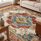 Astrid Distressed Red Boho Vintage Persian Area Rug