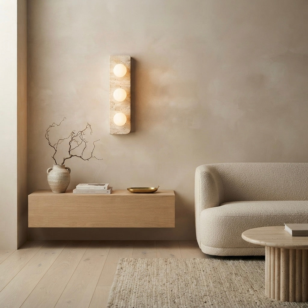 Sugina, Modern, Stone, Sconce, Zen, Luxury