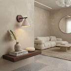 Toro Sconce, Architectural, Warm, Indirect Illumination, Travertine, Interiors