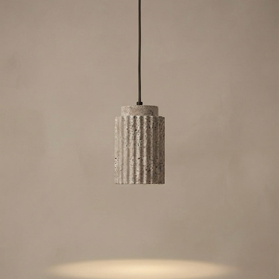 Koto Lantern, Traditional, Modern, Travertine, Elegant, Pendant