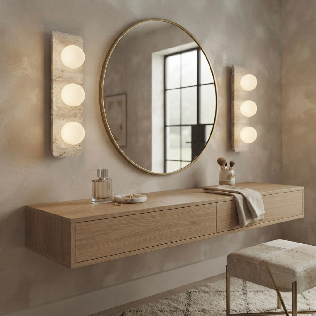 Sugina, Modern, Stone, Sconce, Zen, Luxury