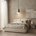 Datsuzoku Glass, Japandi, Travertine, Pendant Light, Minimalist, Organic