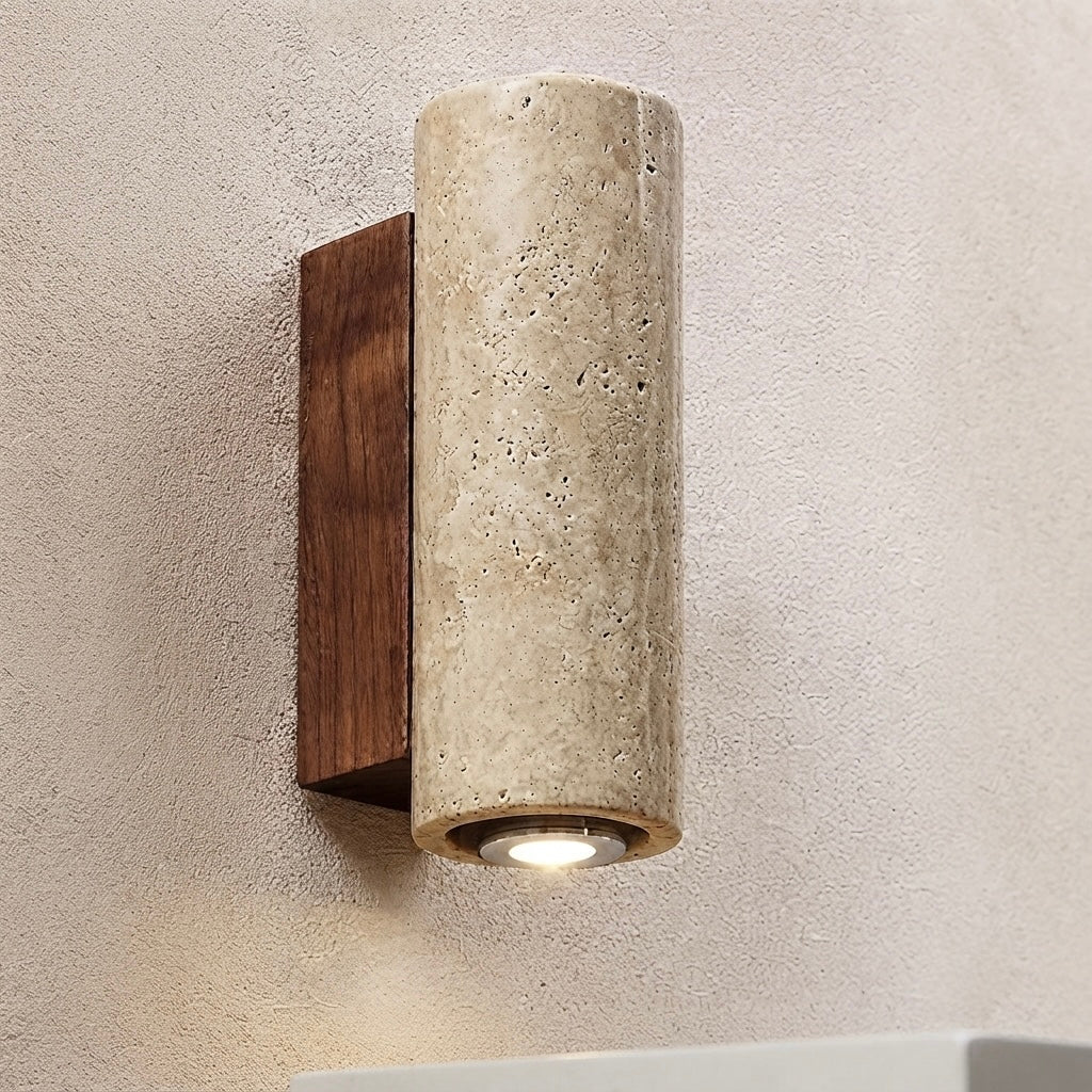 Sayuri, Ambient, Minimalist, Wall Light, Travertine, Boutique