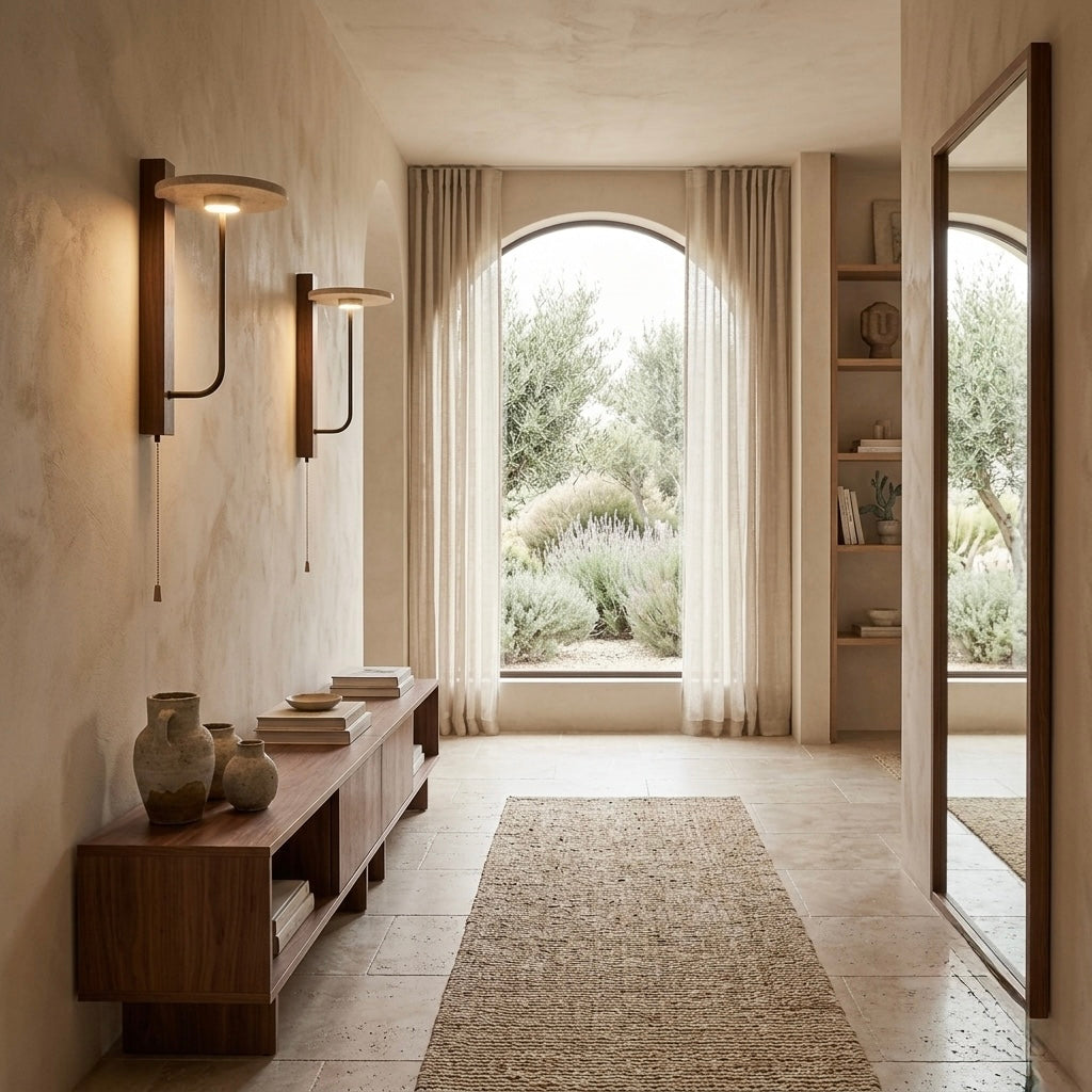 Yuzuki, Sculptural, Japandi, Sconce, Natural, Stone
