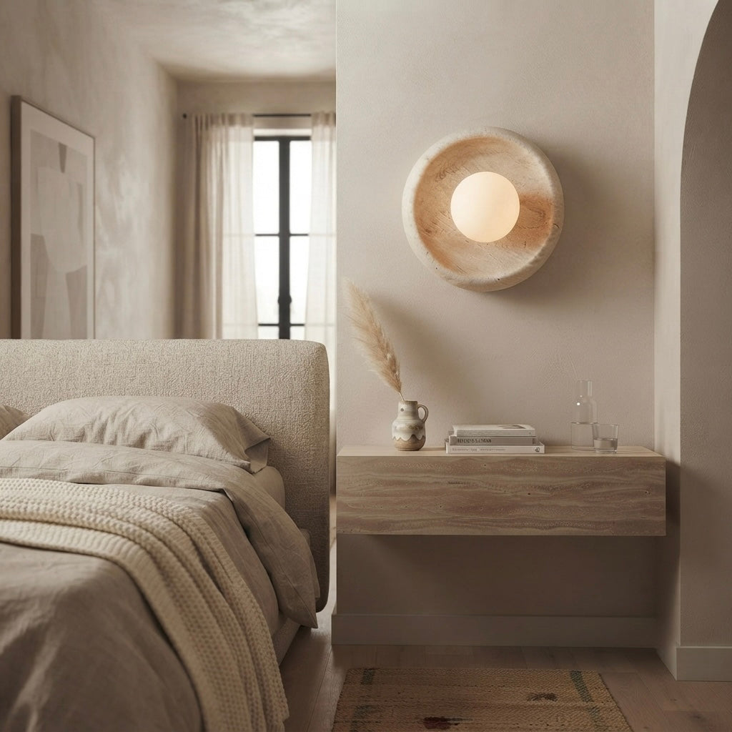 Rei, Modern, Stone, Sconce, Zen, Luxury