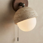 Aoi, Architectural, Travertine, Wall Lighting, Contemporary, Earthy