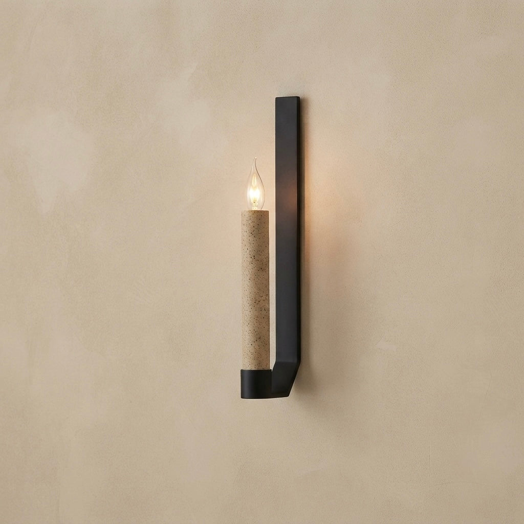Kin, Japandi, Travertine, Wall Light, Minimalist, Organic