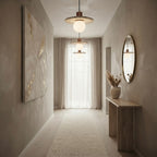 Má Arc, Architectural, Travertine, Pendant, Contemporary, Earthy