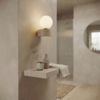 Sumire, Ambient, Minimalist, Wall Light, Travertine, Boutique