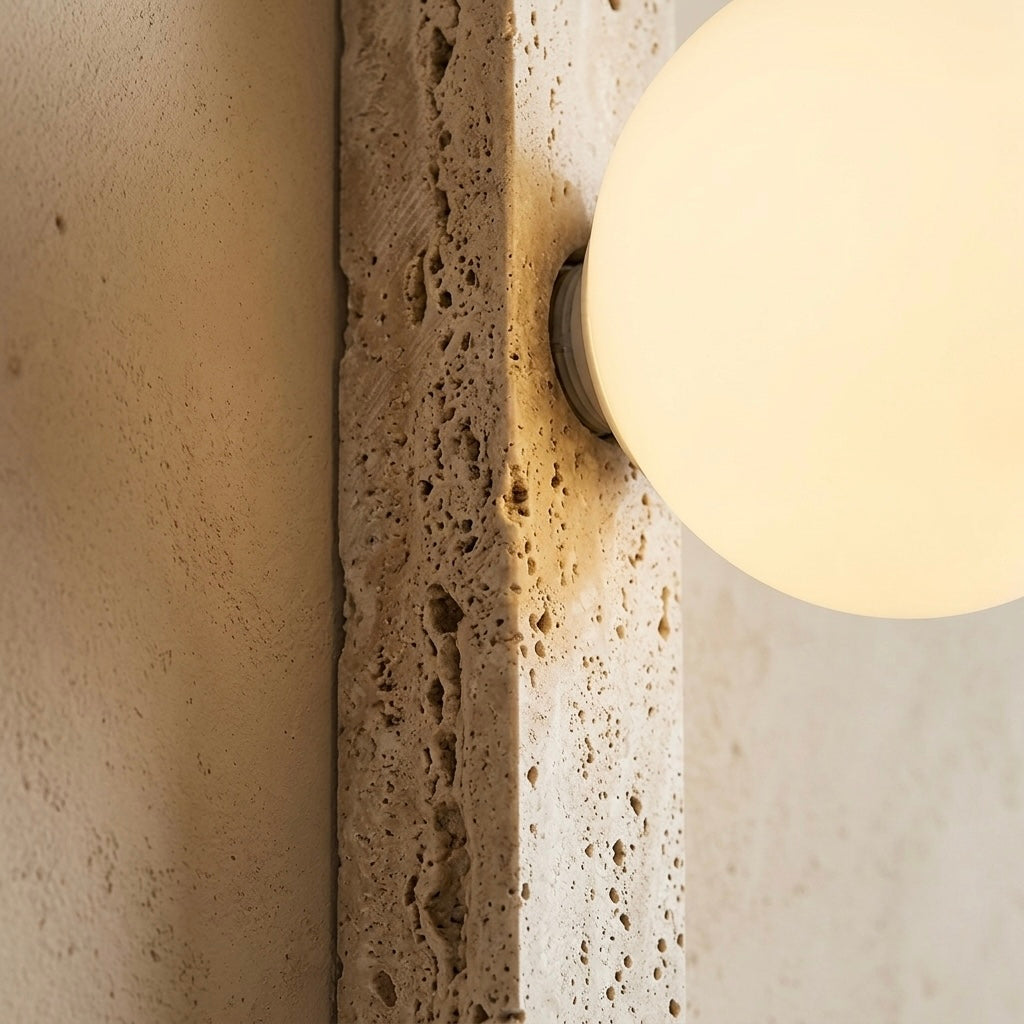 Misaki, Modern, Stone, Sconce, Zen, Luxury