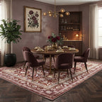 Kiran Deep Garnet Retro Persian Area Rug