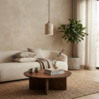 Nara, Ambient, Minimalist, Pendant, Travertine, Boutique