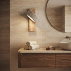 Itsuki, Architectural, Travertine, Wall Lighting, Contemporary, Earthy