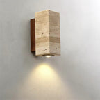 Kaku Block Sconce, Textured Block Sconce, Earthy Japandi Accent Lighting Piece