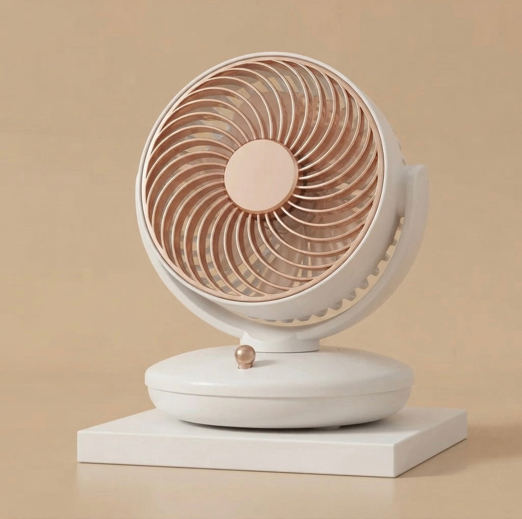 Aurelia Ultra-Quiet Spiral Fan with Metallic Accents