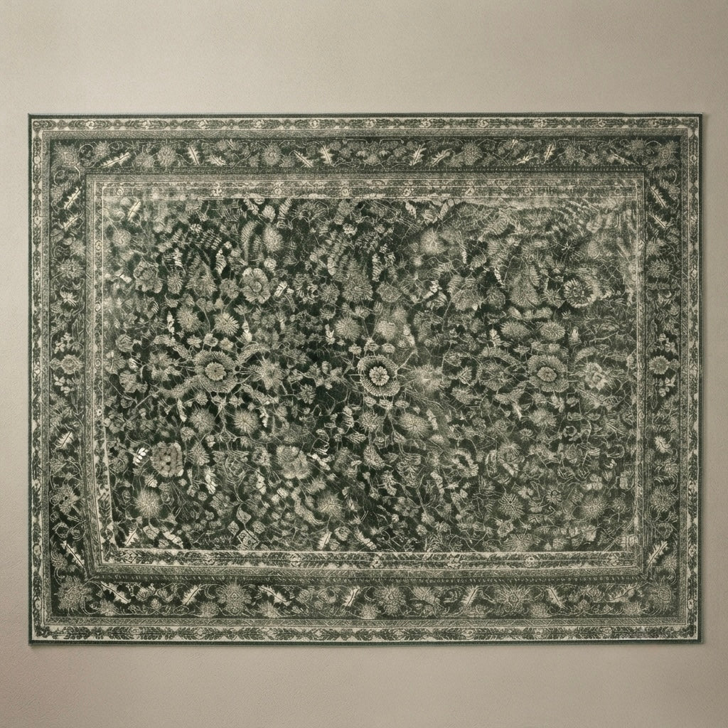 Isla Olive & Emerald Retro Persian Soft Area Rug