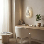 Zentai, Japandi, Travertine, Wall Light, Minimalist, Organic