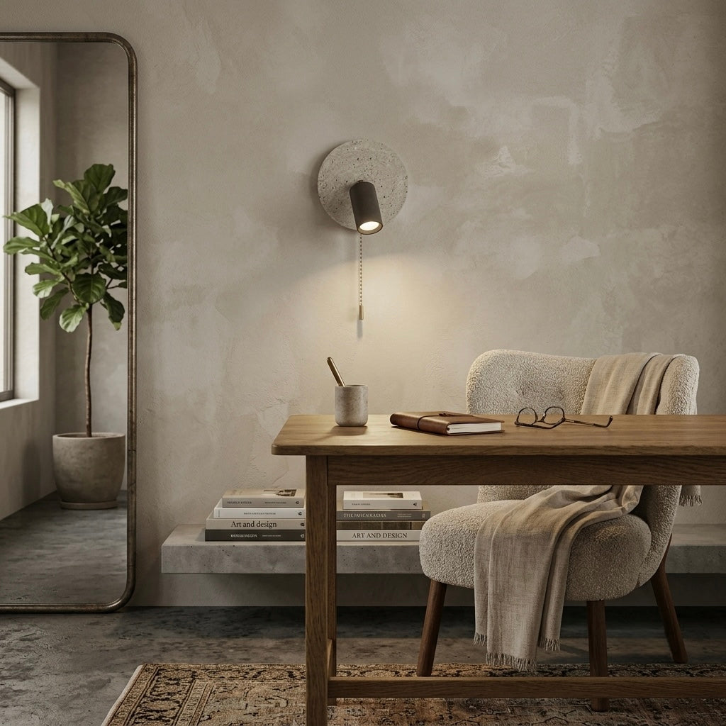 Komore, Architectural, Travertine, Wall Lighting, Contemporary, Earthy