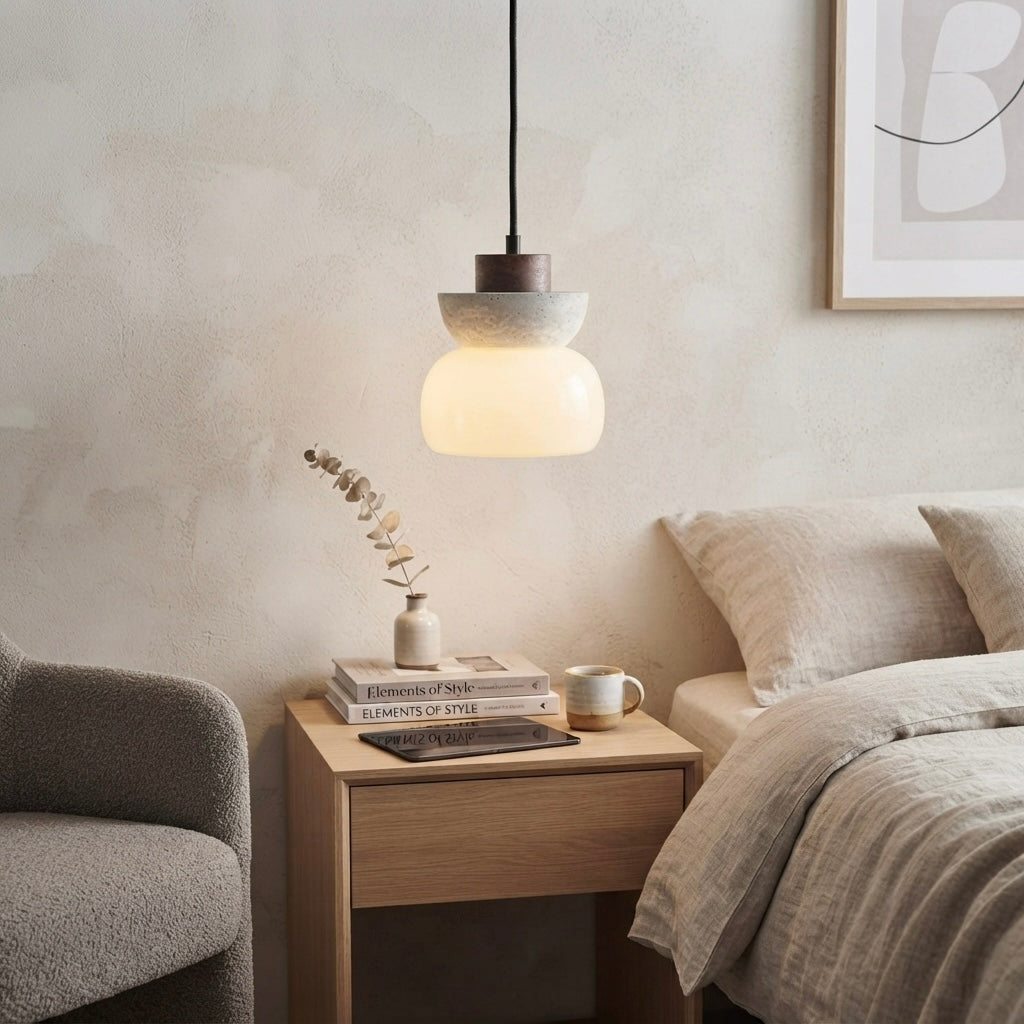 Fukinsei Frame, Modern, Stone, Hanging Light, Zen, Luxury