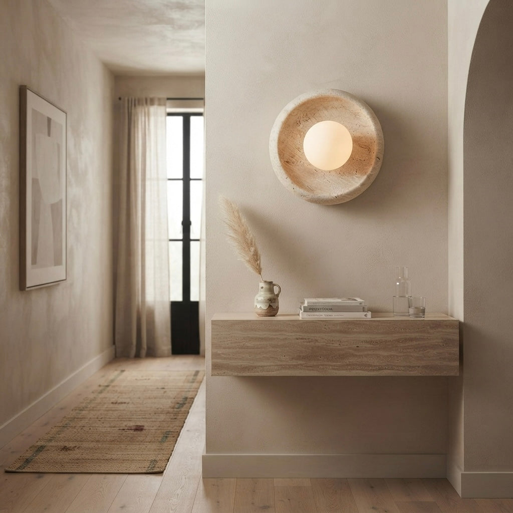Rei, Modern, Stone, Sconce, Zen, Luxury