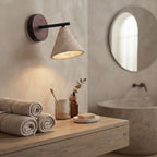 Toro Sconce, Architectural, Warm, Indirect Illumination, Travertine, Interiors