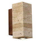 Kaku Block Sconce, Textured Block Sconce, Earthy Japandi Accent Lighting Piece