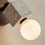 Kaito, Sculptural, Japandi, Sconce, Natural, Stone