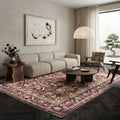Kiran Deep Garnet Retro Persian Area Rug