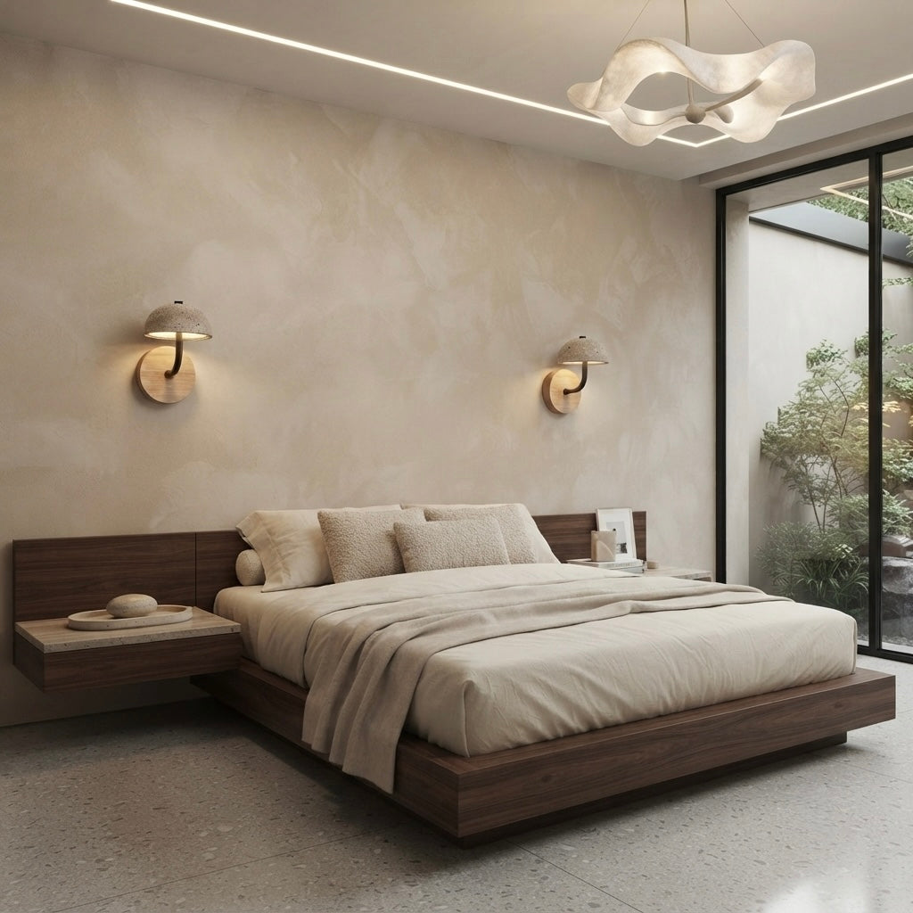 Miso Beam, Linear, Minimalist, Travertine, Accent, Japandi