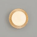 Luna Sphere, Spherical, Travertine, Modern, Minimalist, Wall Sconce