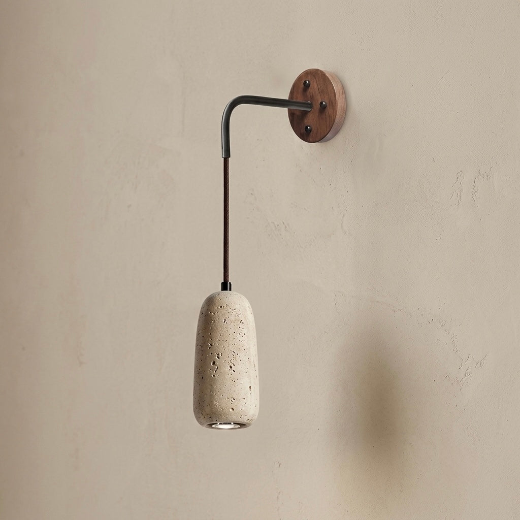 Renge, Sculptural, Japandi, Sconce, Natural, Stone
