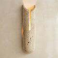 Kaya Round, Round, Travertine, Modern, Japandi, Wall Sconce