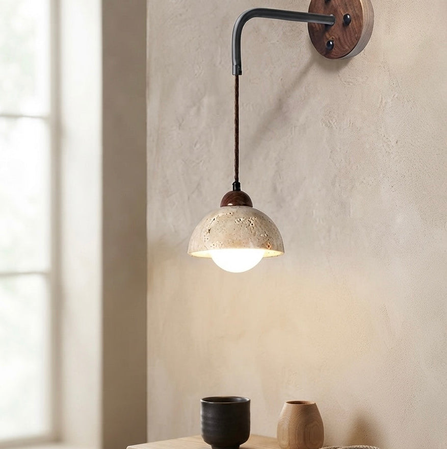 Sake Glow, Minimalist, Japandi, Ceiling Light, Travertine, Modern