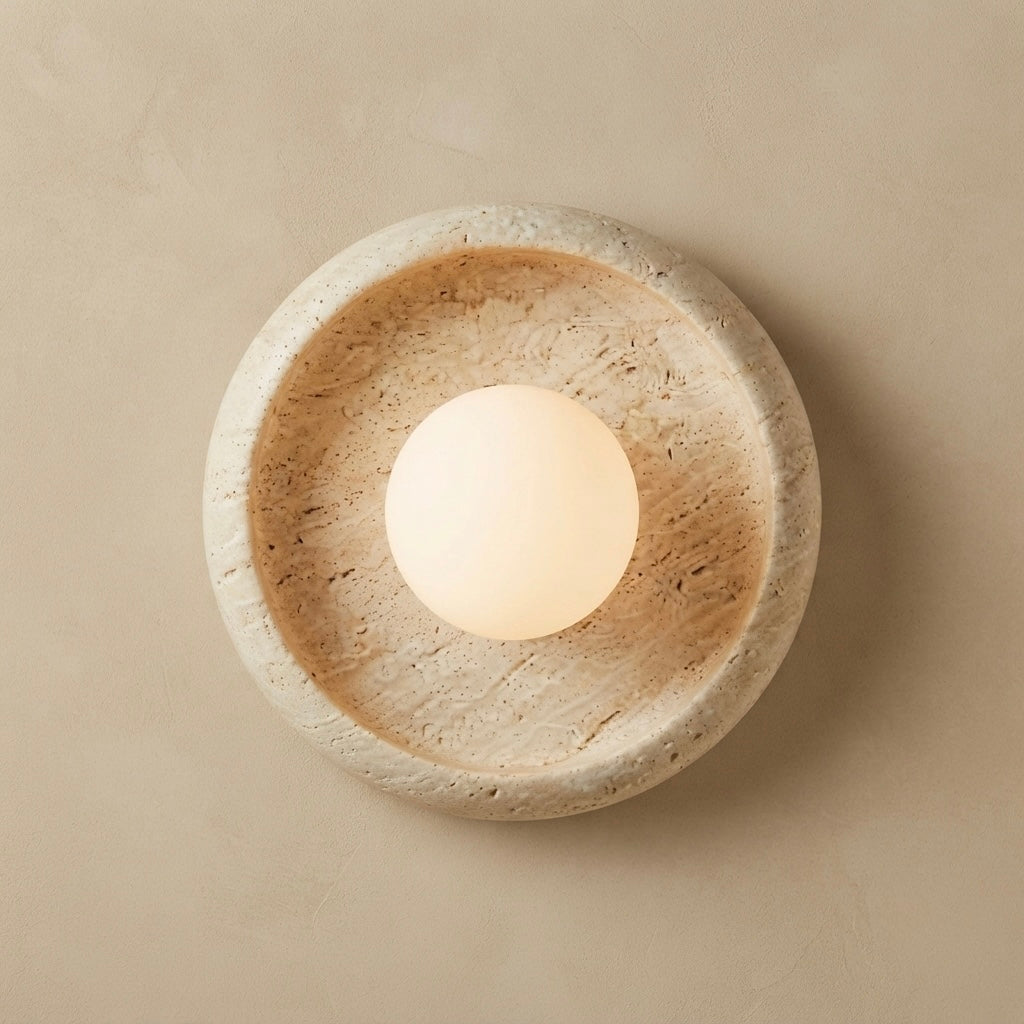Rei, Modern, Stone, Sconce, Zen, Luxury