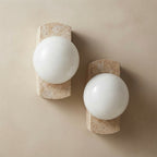 Mano, Ambient, Minimalist, Wall Light, Travertine, Boutique