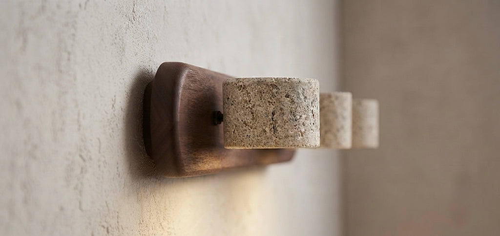 Zenith Bar, Linear, Travertine, Wall Light, Modern, Architectural